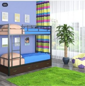 تخت خواب دو طبقه فلزی کد s16
