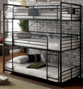 تخت خواب سه طبقه فلزی